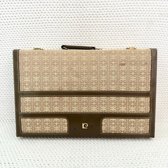 Pierre Cardin Vintage MCM Backgammon Board Game Set Monogram Print Attache Case - Picture 1 of 14